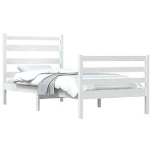 vidaXL S&auml;ngram vit massiv furu 90x200 cm