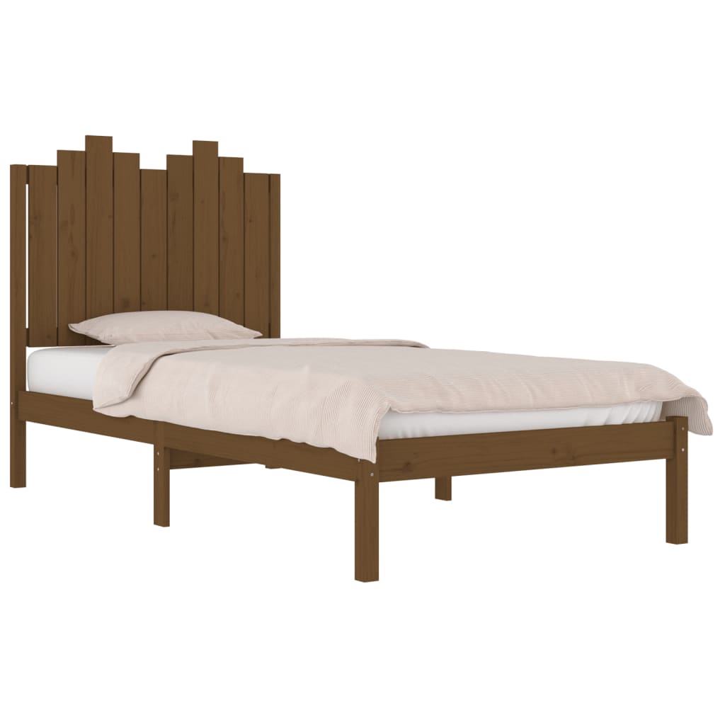 

vidaXL Bedframe massief grenenhout honingbruin 90x190 cm 3FT Single