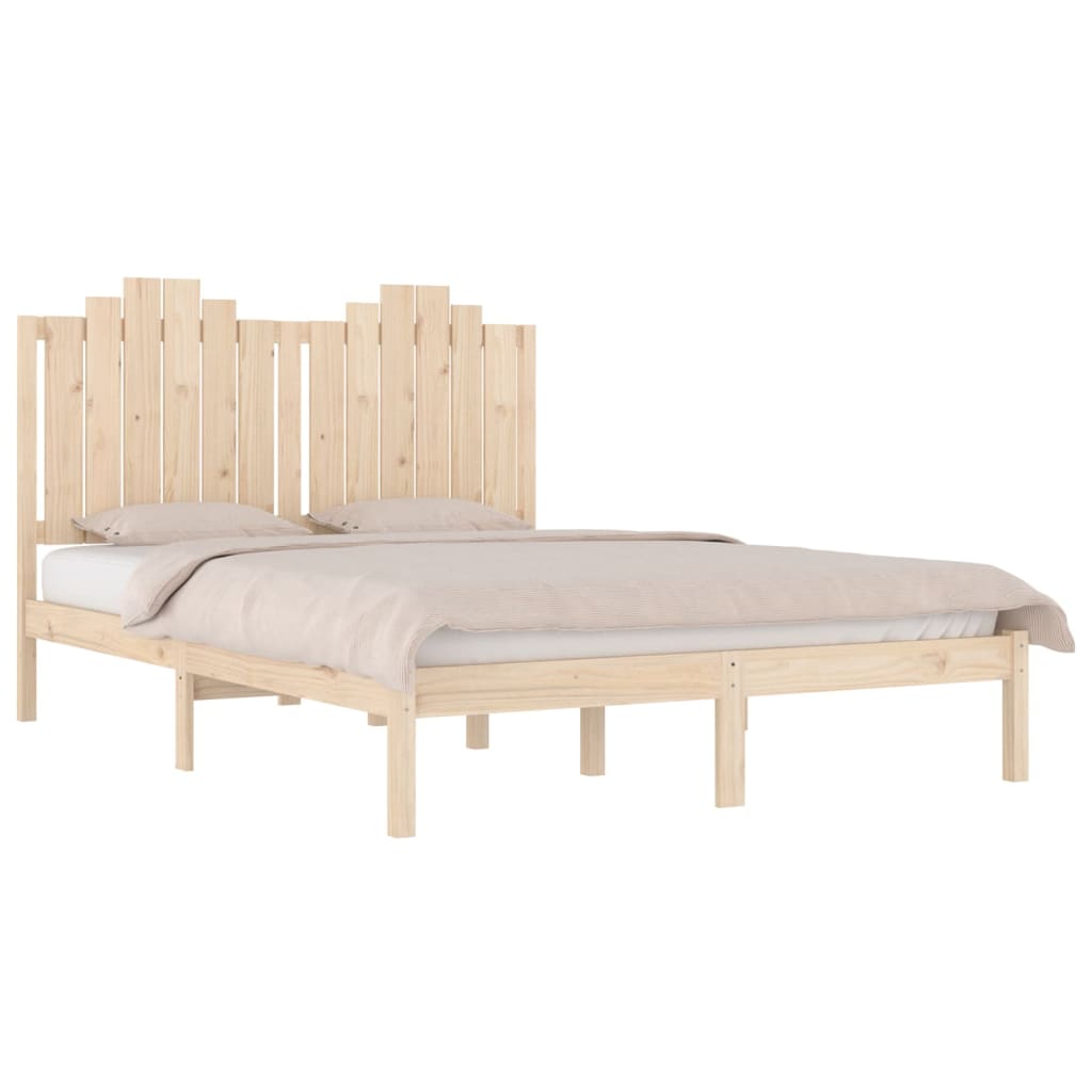 vidaXL Bedframe massief grenenhout 140x190 cm afbeelding