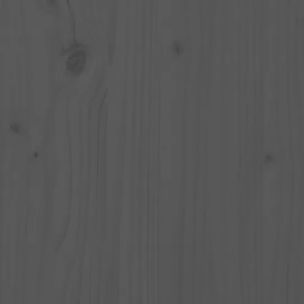 Massivholzbett Grau Kiefer 140x200 cm-5