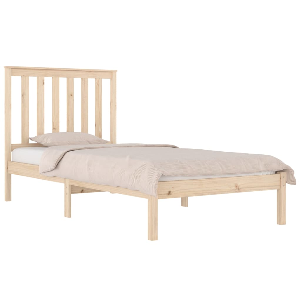 

vidaXL Bedframe massief grenenhout 75x190 cm 2FT6 Small Single