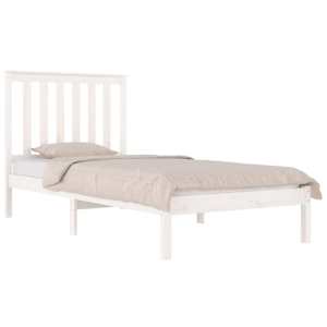 vidaXL Cadre de lit sans matelas blanc bois massif 100x200 cm