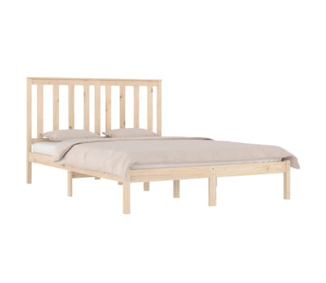 vidaXL Bed Frame without Mattress Solid Wood 120x200 cm (810012+818510)