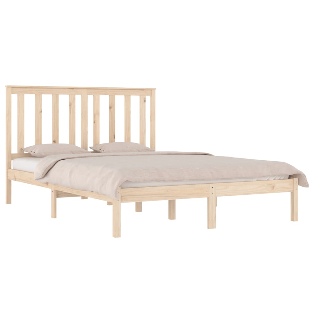 vidaXL Bedframe massief grenenhout 150x200 cm afbeelding