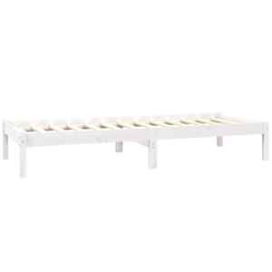 Rám postele bílý masivní borovice 75 x 190 cm malé jednolůžko - obrázek 6