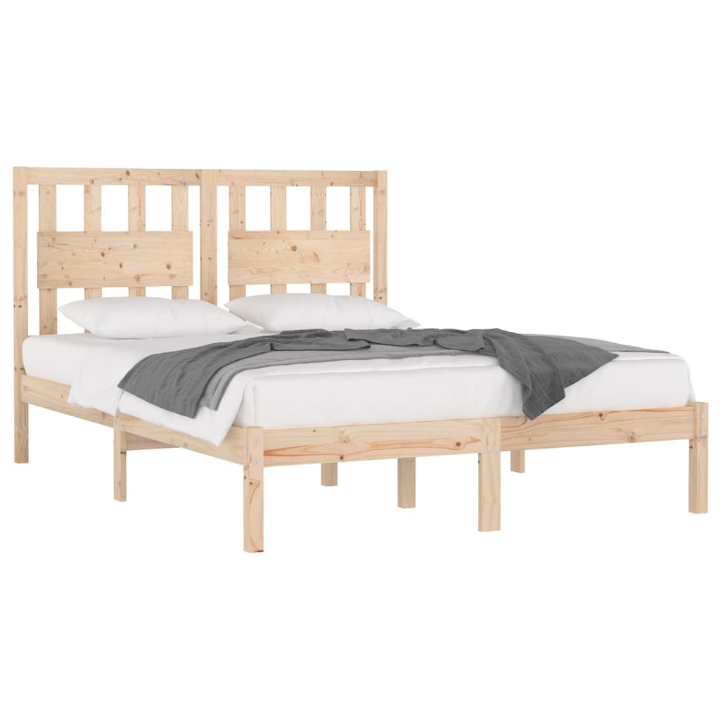 

vidaXL Bedframe massief grenenhout 120x190 cm 4FT Small Double