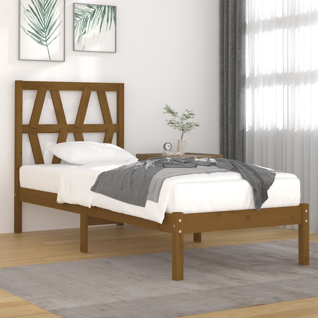 Rám postele medově hnědý masivní borovice 75x190cm Small Single