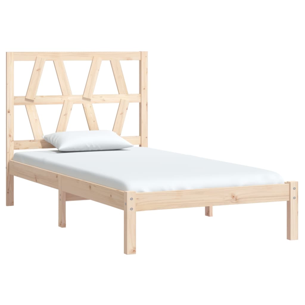 vidaXL Bedframe massief grenenhout 90x200 cm afbeelding