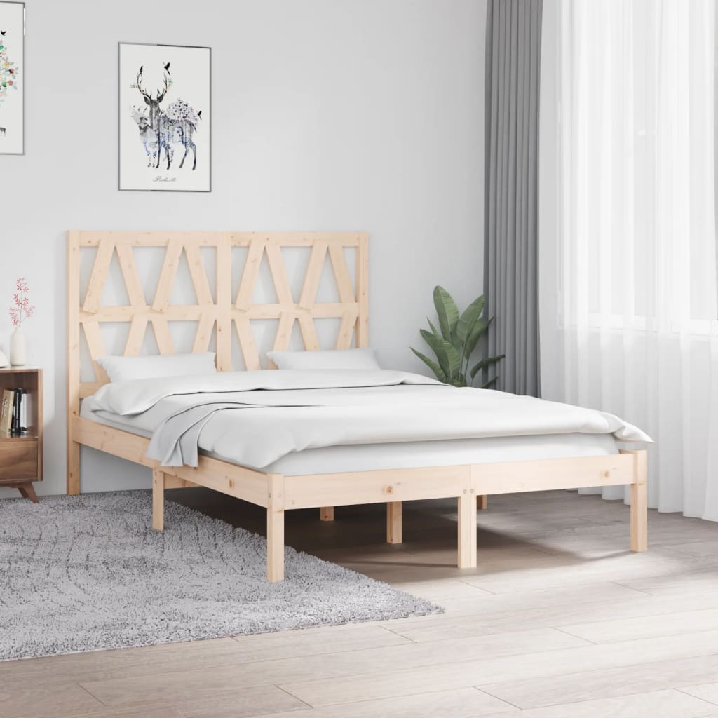 vidaXL Rama ��ka, lite drewno sosnowe, 120x200 cm