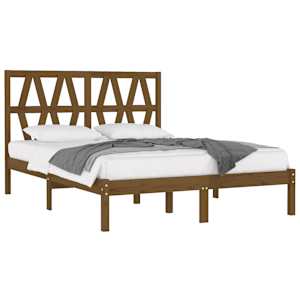 vidaXL Bedframe grenenhout honingbruin 150x200 cm