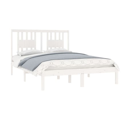 vidaXL Sengeramme hvit heltre 120x190 cm Small Double