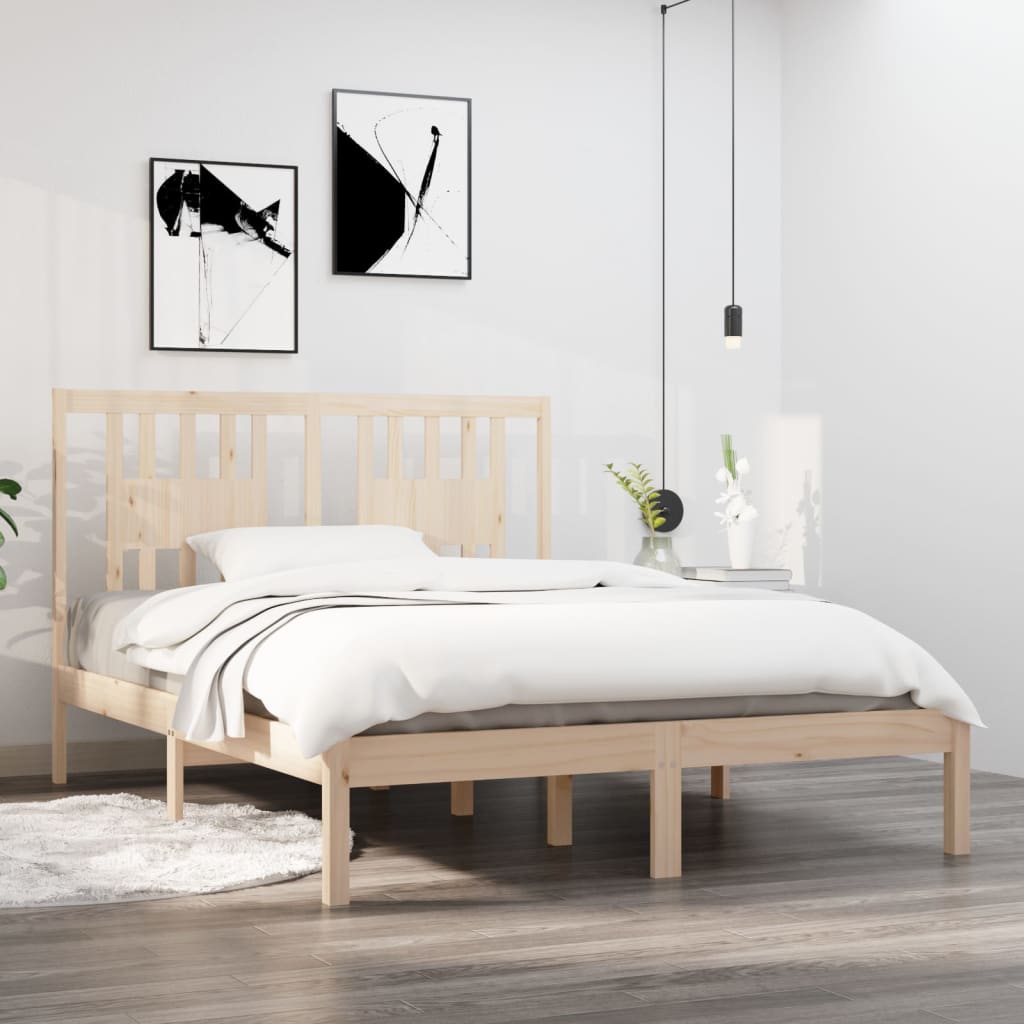 condensor commentaar cel Bedframe massief grenenhout 140x190 cm - Décor 24