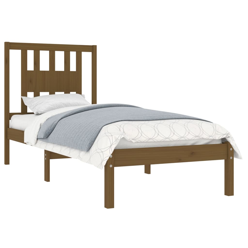 

vidaXL Bedframe massief grenenhout honingbruin 90x200 cm