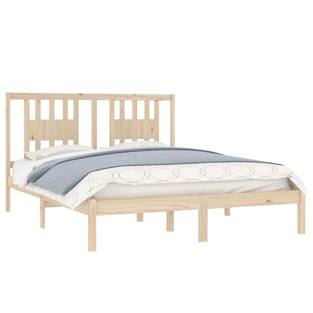 vidaXL Bedframe massief grenenhout 160x200 cm afbeelding