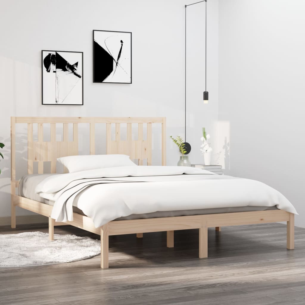 vidaXL Cadru de pat, 160×200 cm, lemn masiv de pin
