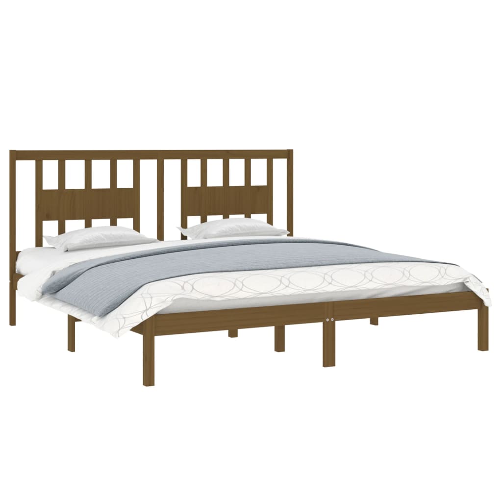 

vidaXL Bedframe massief hout honingbruin 180x200 cm 6FT Super King
