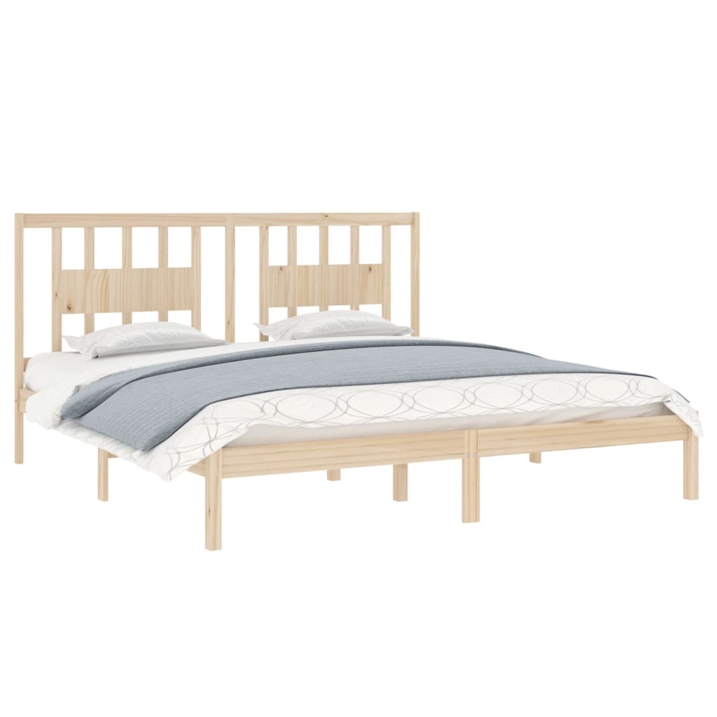 vidaXL Bedframe massief grenenhout 200x200 cm afbeelding