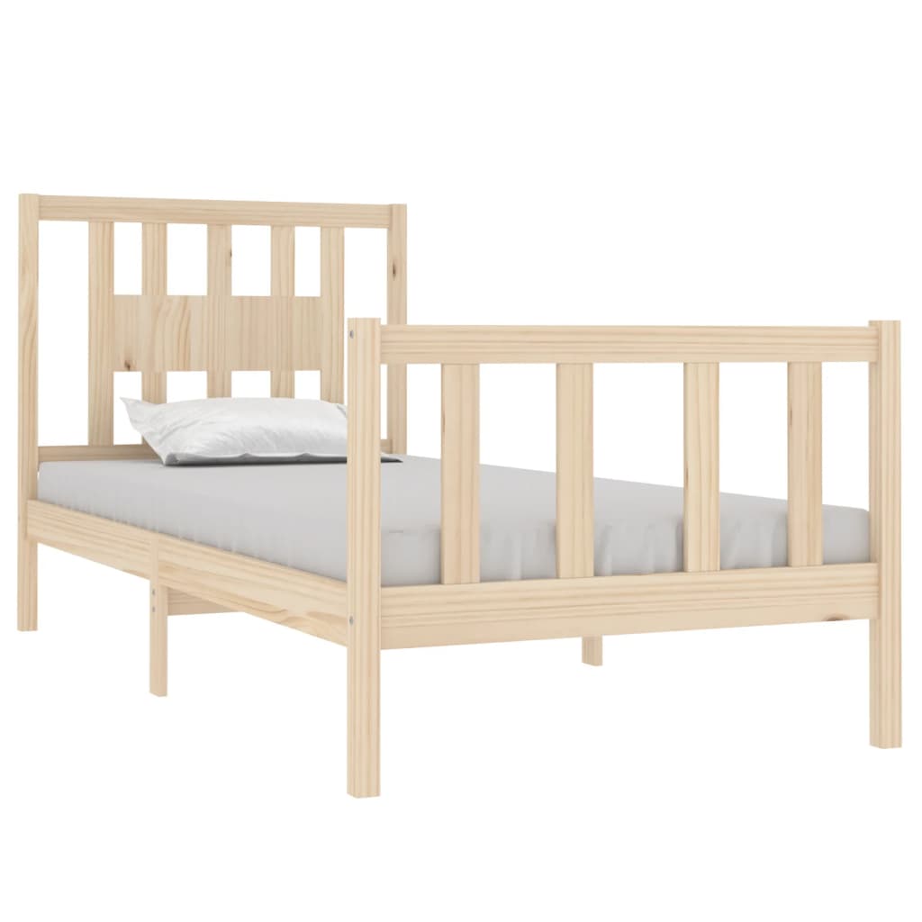 

vidaXL Bedframe massief hout 75x190 cm 2FT6 Small Single