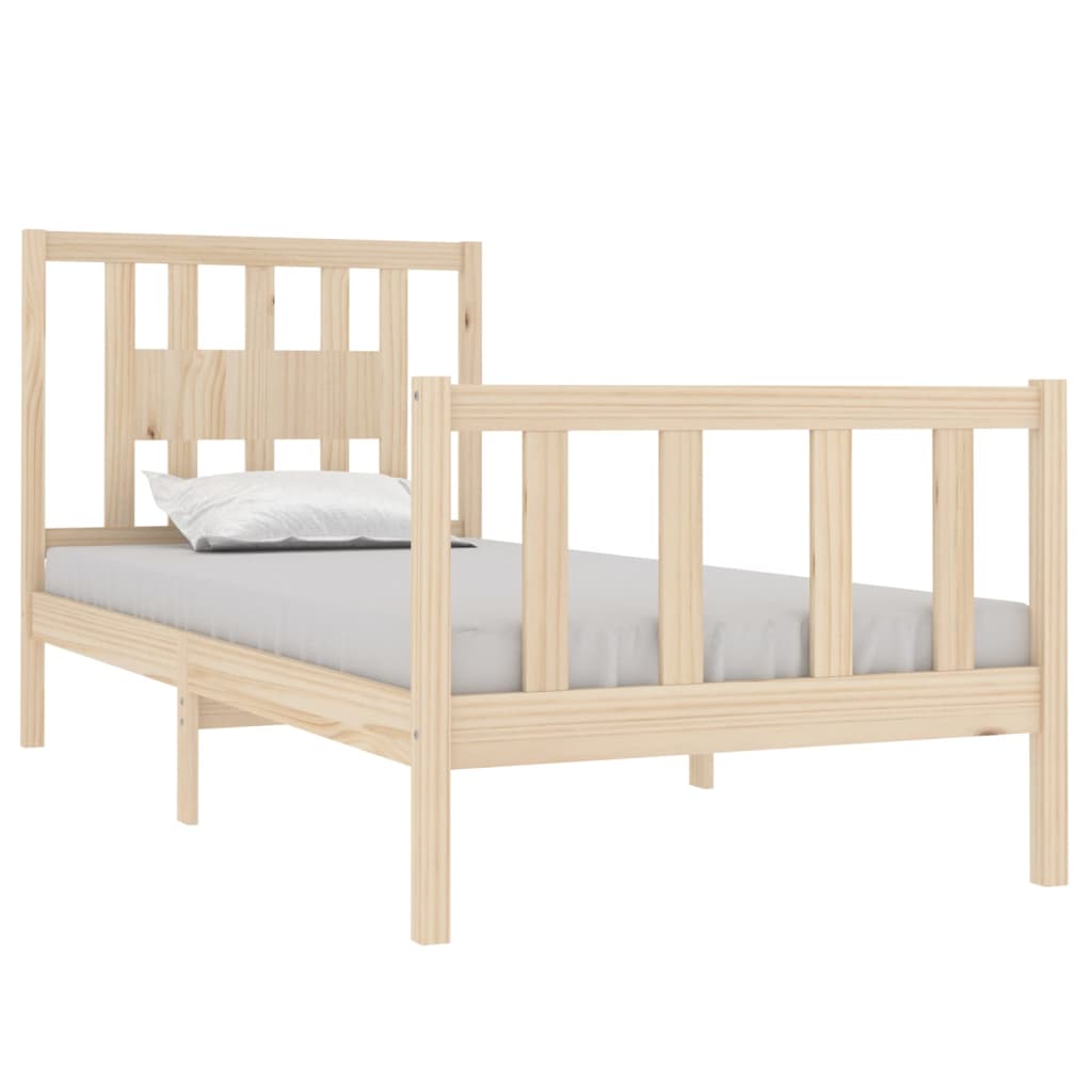vidaXL Bedframe massief hout 90x190 cm afbeelding