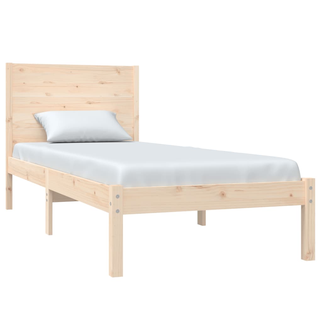 

vidaXL Bedframe massief hout 75x190 cm 2FT6 Small Single