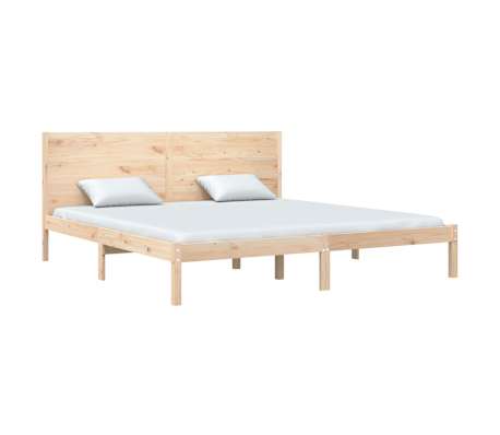 vidaXL Sengeramme med madrass 200x200 cm heltre furu