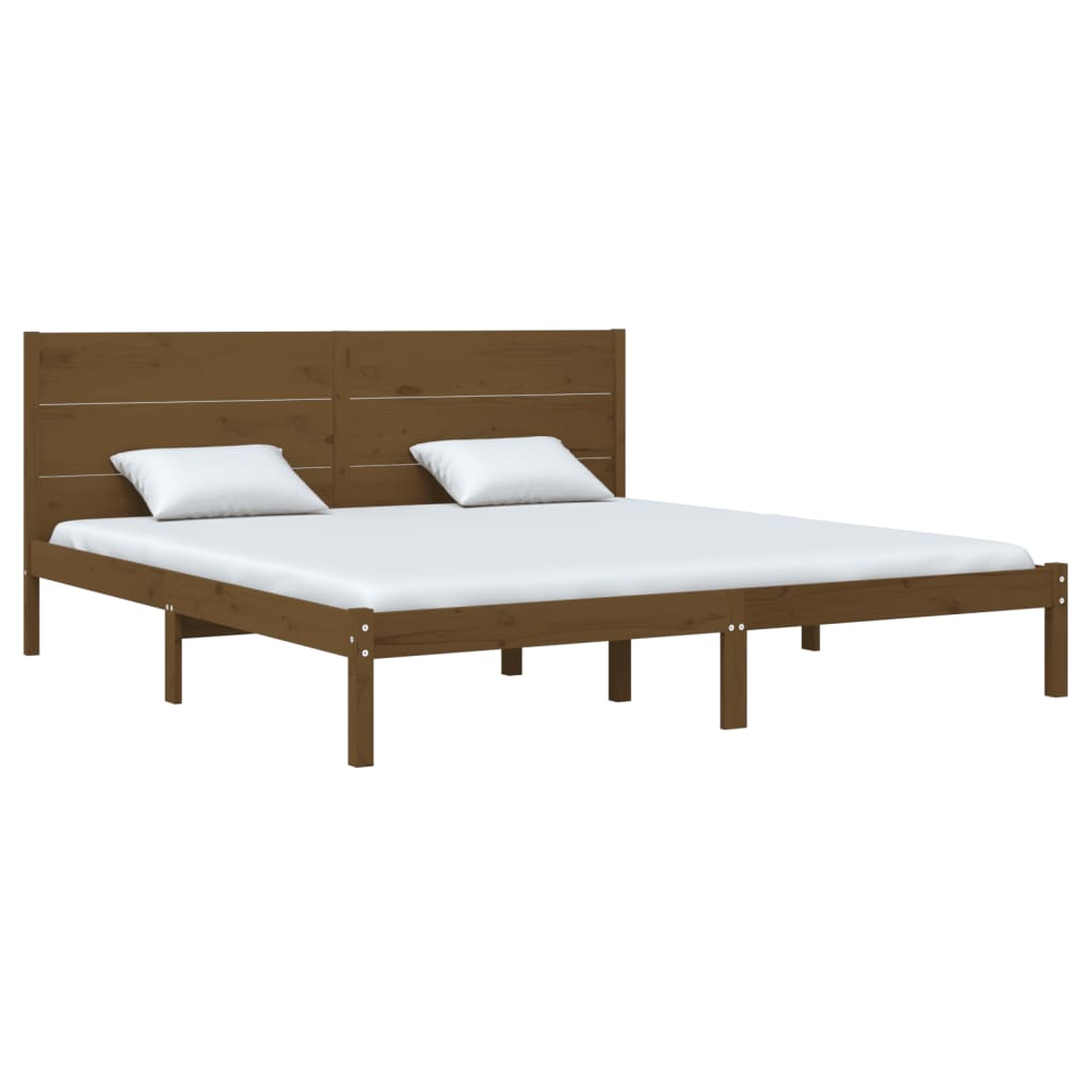 vidaXL Bed Frame without Mattress Honey Brown 200x200 cm Solid Wood Pine