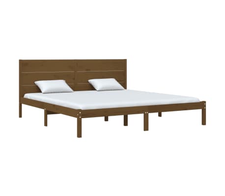 vidaXL Bed Frame without Mattress Honey Brown 200x200 cm Solid Wood Pine