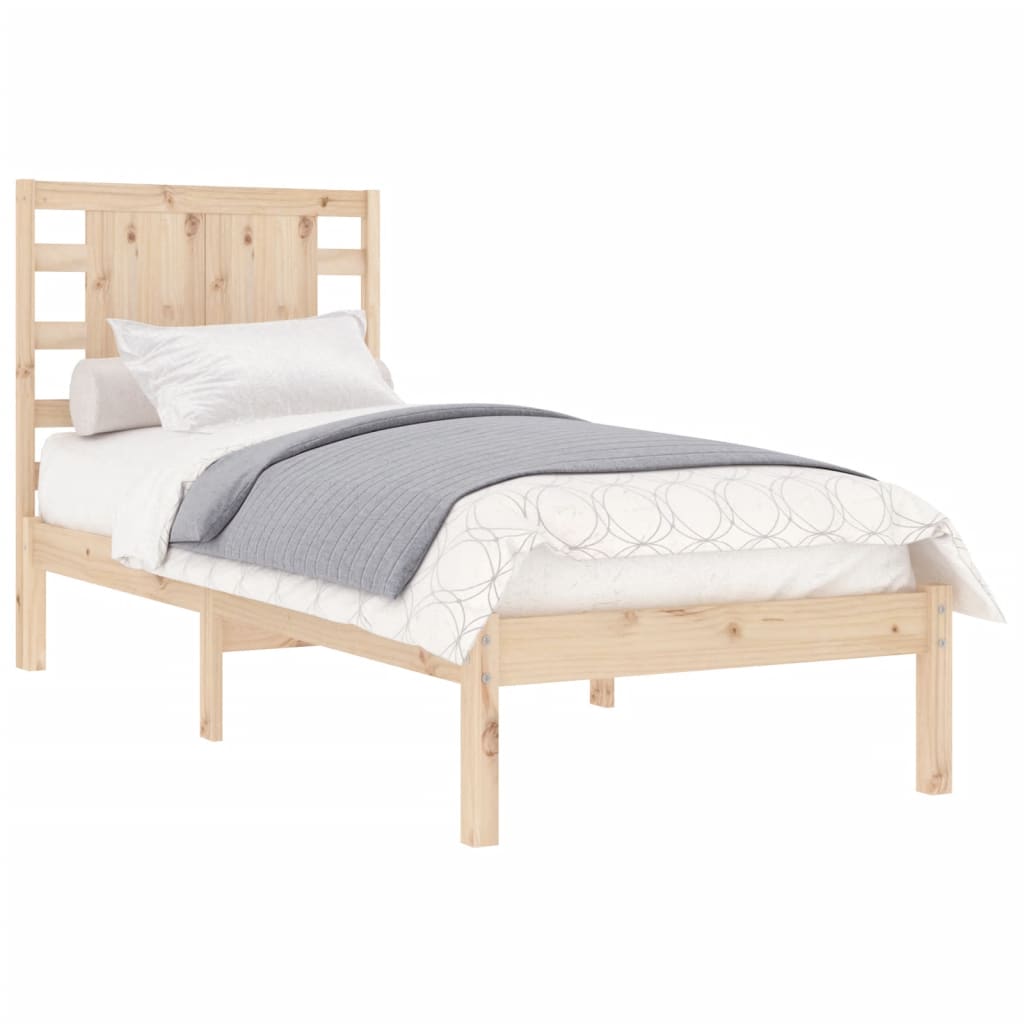 vidaXL Bedframe massief hout 90x190 cm afbeelding