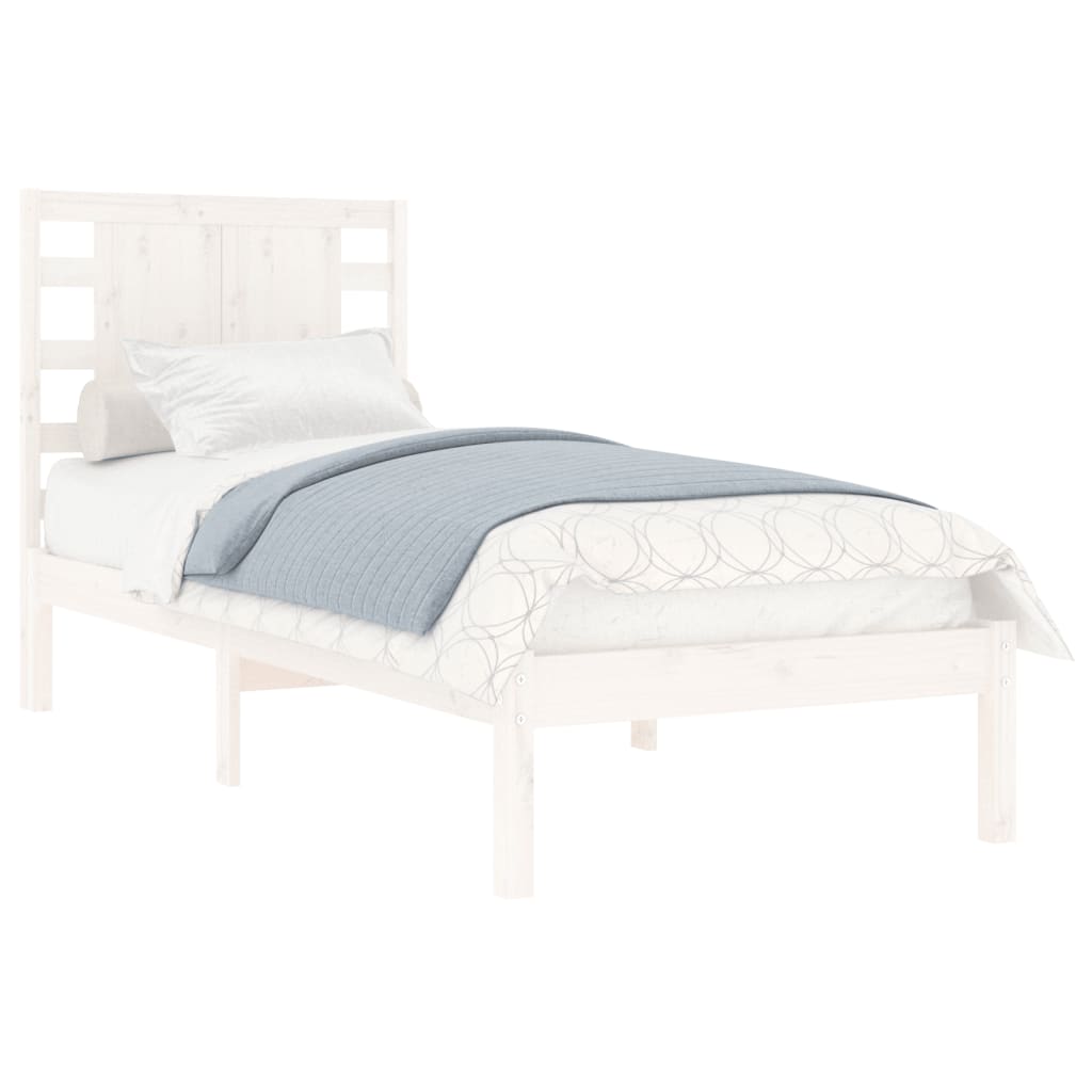 

vidaXL Bedframe massief hout wit 90x190 cm 3FT Single