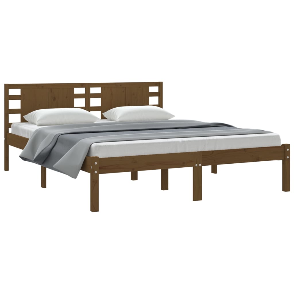 

vidaXL Bedframe massief grenenhout honingbruin 160x200 cm