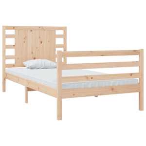 vidaXL Estructura de cama sin colch&oacute;n madera maciza pino 75x190 cm