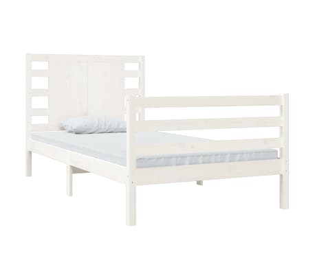 vidaXL Cadre de lit sans matelas blanc 90x200 cm bois de pin massif