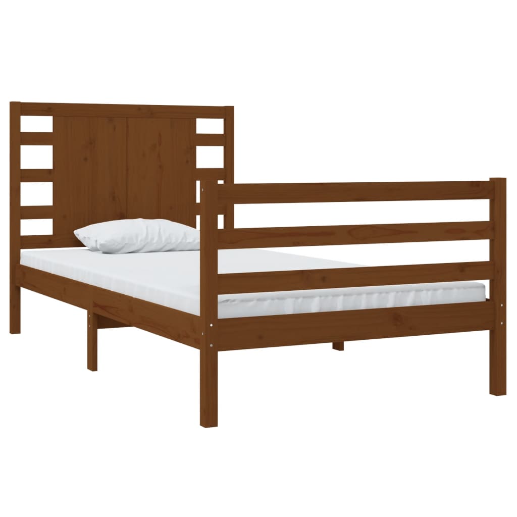 vidaXL Bedframe massief grenenhout honingbruin 100x200 cm