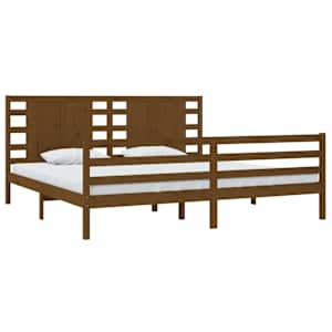 vidaXL Bed Frame without Mattress Honey Brown 200x200 cm Solid Wood Pine