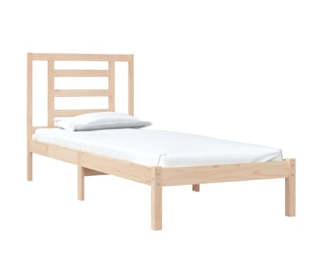 vidaXL Lovos rėmas, 75x190cm, medienos masyvas, vienvietis