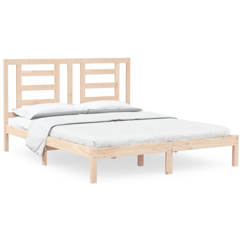 Rama łóżka, lite drewno sosnowe, 150x200 cm, 5FT,King Size