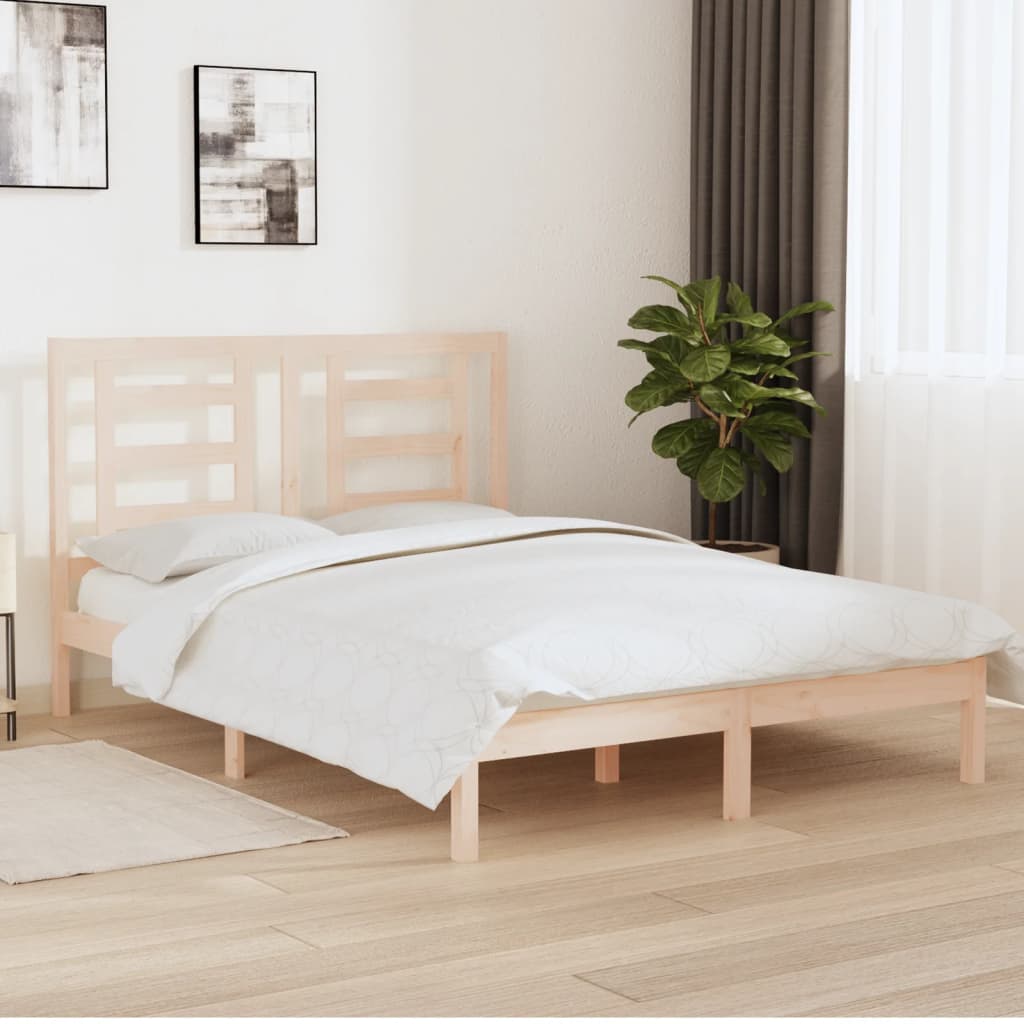 Rama łóżka, lite drewno sosnowe, 150x200 cm, 5FT,King Size