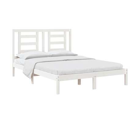 vidaXL Sengeramme uten madrass hvit 150x200 cm heltre furu