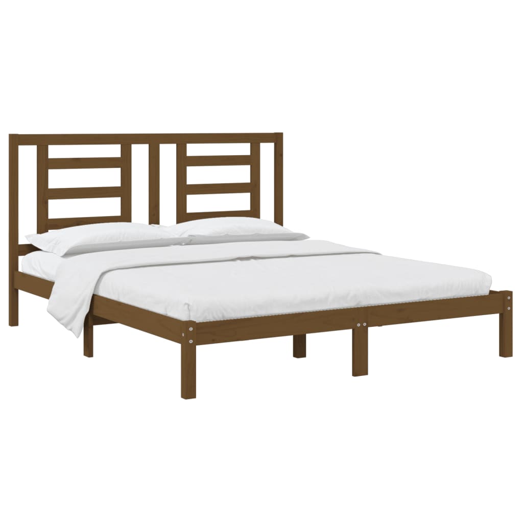 

vidaXL Bedframe massief grenenhout honingbruin 160x200 cm