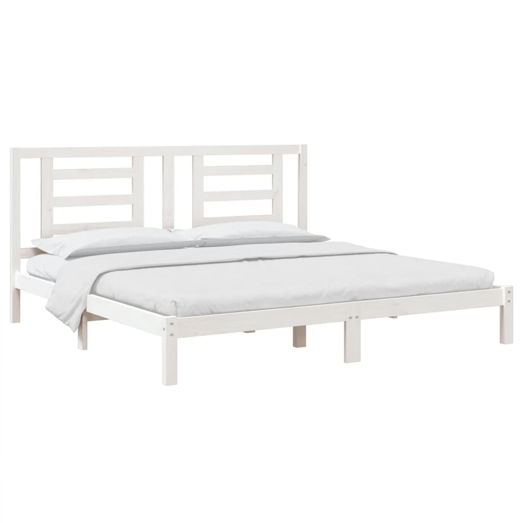 

vidaXL Bedframe massief grenenhout wit 200x200 cm