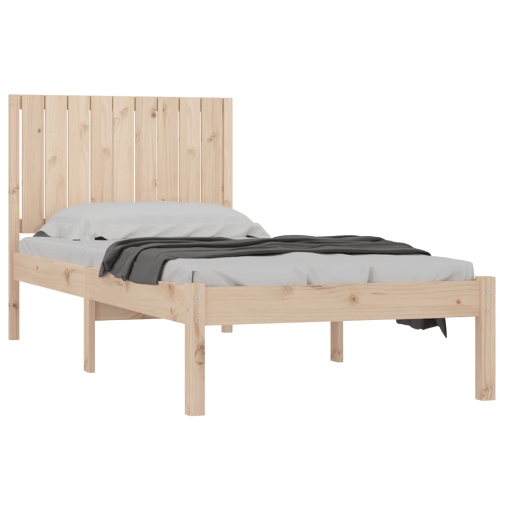 vidaXL Bed Frame Solid Wood Pine 90x190 cm Single