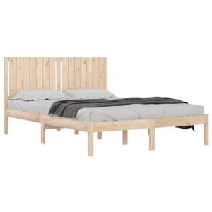 vidaXL Πλαίσιο Κρεβατιού 150 x 200 εκ. Μασίφ Ξύλο King Size