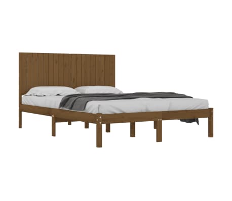 vidaXL Lovos rėmas, medaus rudas, 180x200cm, mediena, itin didelis