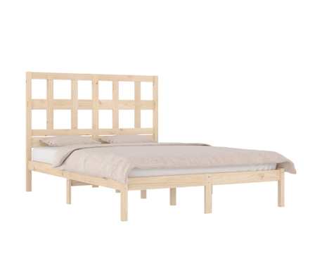 vidaXL Sengeramme med madrass 200x200 cm heltre furu