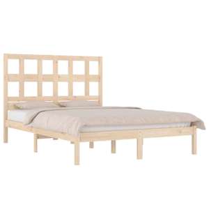 vidaXL Sengeramme med madrass 200x200 cm heltre furu