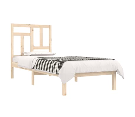 vidaXL Πλαίσιο Κρεβατιού 75 x 190 εκ. από Μασίφ Ξύλο Small Single
