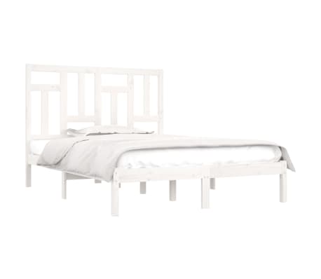 vidaXL Sengeramme hvit heltre 120x190 cm Small Double