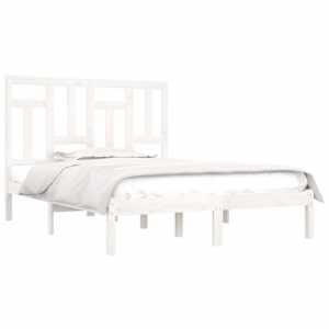 vidaXL Sengeramme hvit heltre 120x190 cm Small Double