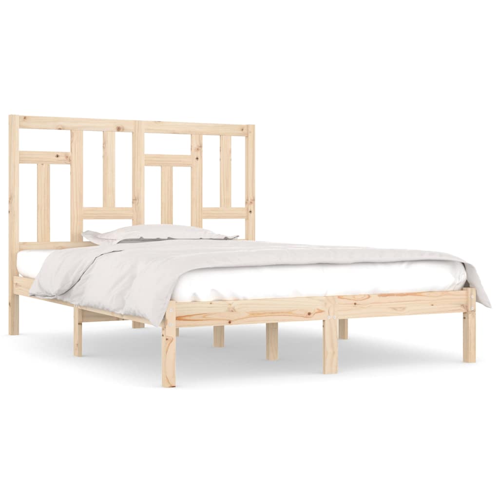 vidaXL Cadru de pat, 140x190 cm, lemn masiv de pin