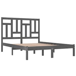 Rám postele šedý masivní borovice 200 x 200 cm - obrázek 4